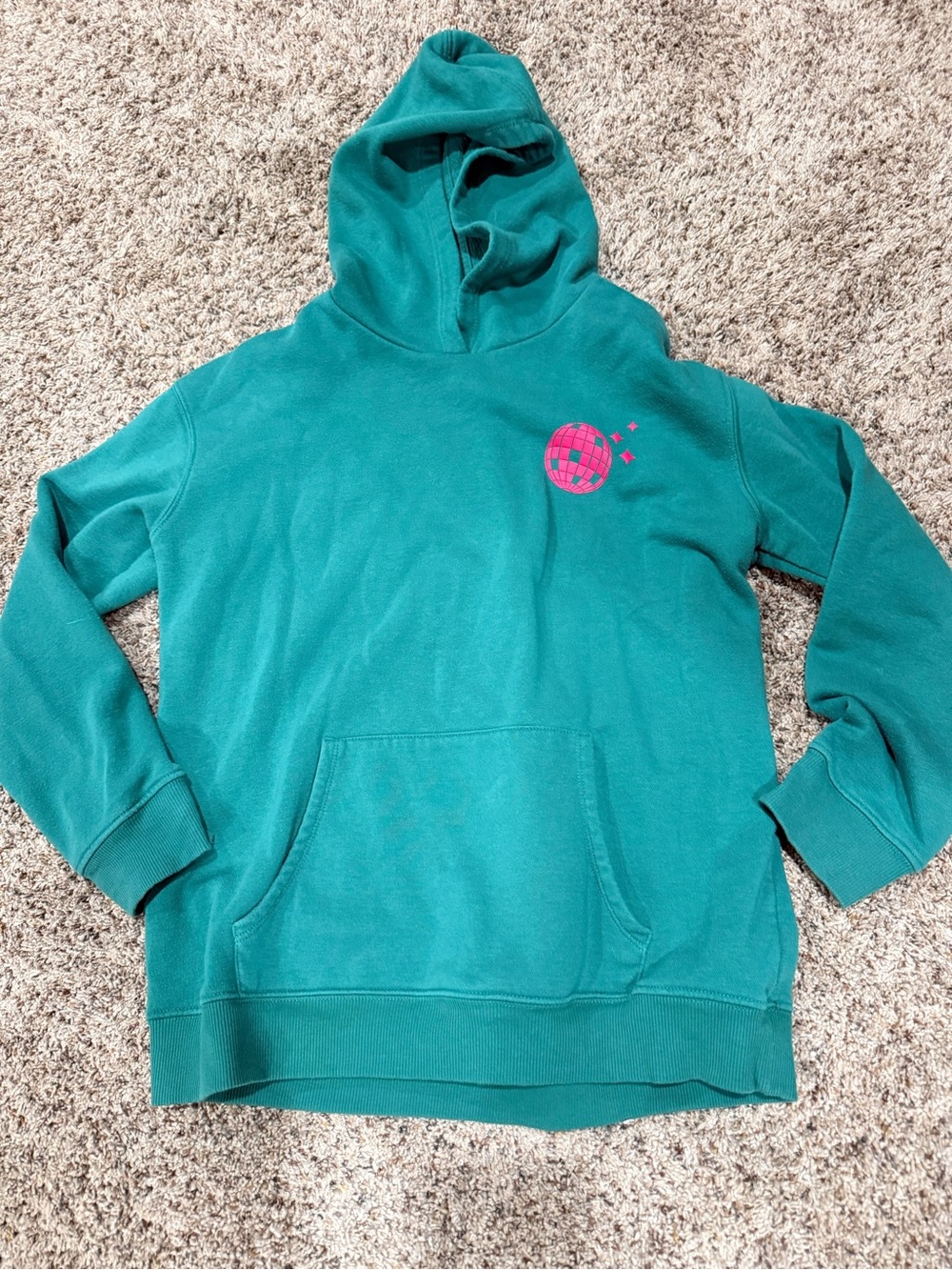art class Teal Hoodie with Pink Graphic